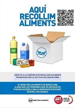CAMPAÑA BANCS D' ALIMENTS UGT FICA BARCELONES